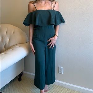 Off the shoulder pants suit romper